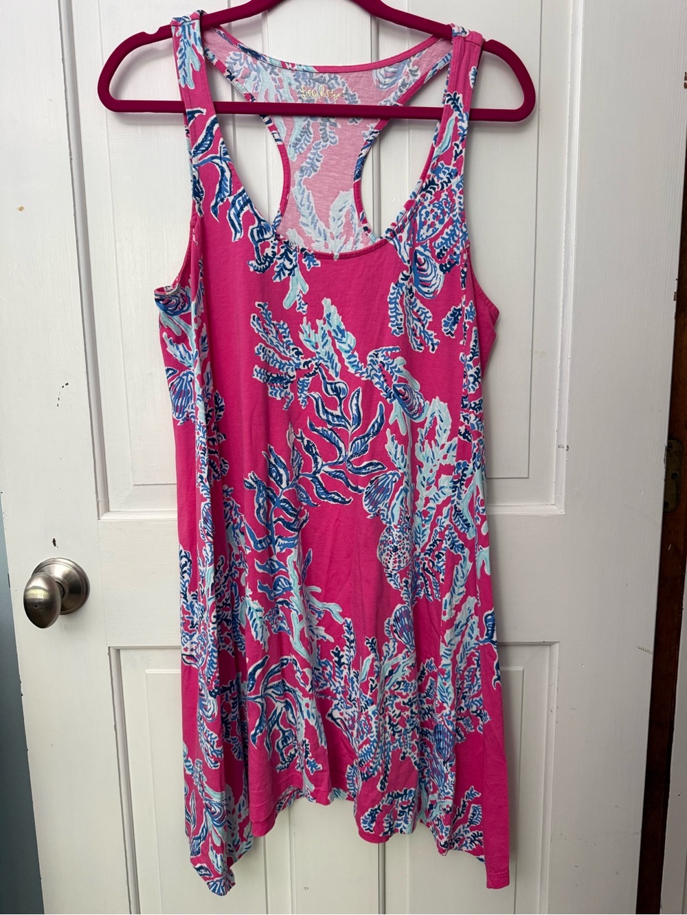 Lilly Pulitzer Hot Pink and Blue Print Dress